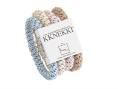 Kknekki hair elastics blue/rose/beige mix (4-pack)
